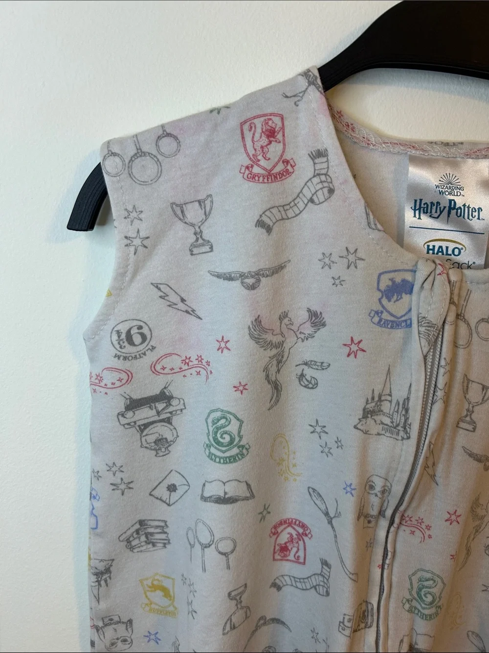 Halo Light Gray Harry Potter Sleep Sack, Size Medium / 6-12 Months